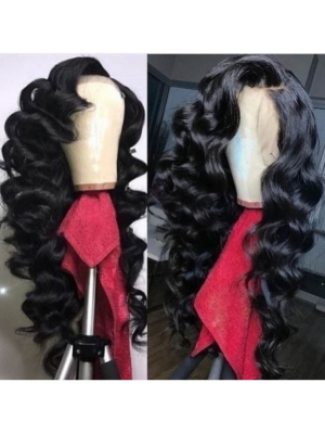 Magic Love Human Virgin Hair Pre Plucked Natural Color 13x6 Lace Front Wig For Black Woman Free Shipping(Magic0383)