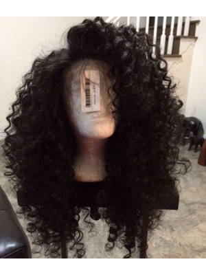 Magic Love Human Virgin Hair Curl Pre Plucked Lace Front Wig For Black Woman Free Shipping(Magic0208)