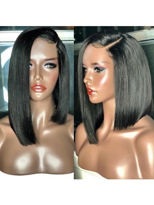 Magic Love Human Unprocessed Human Virgin Pre Plucked Lace front Bob Wigs(MAGIC067)