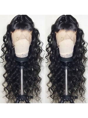 Magic Love Human Virgin Hair Loose Curl Pre Plucked Lace Wig For Black Woman Free Shipping(Magic092)