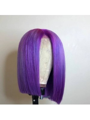 Magic Love Pre Plucked Lace Front Wig And Full lace wig Factory Stock BOB STRAIGHT Color Purple Human Hair wigs (MAGIC0159)