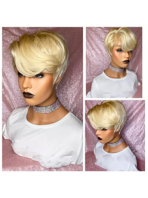 Magic Love Human Virgin Hair Bob Blonde 613 Pre Plucked Lace Front Wig And Full Lace Wig For Black Woman Free Shipping (MAGIC0516)