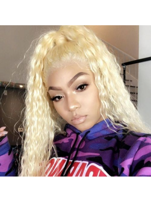 Magic Love Hair Pre Plucked Brazilian Human Virgin Hair Blonde Color 613 Deep Wave Lace Front Wig & Full Lace Wig（magic0290）