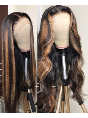 Magic Love Human Virgin Hair Ombre Color Pre Plucked Lace Front Wig And Full Lace Wig For Black Woman Free Shipping (MAGIC0307)