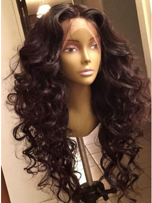 Magic Love Human Virgin Hair Loose Curl Pre Plucked Lace Wig For Black Woman Free Shipping(Magic0220)