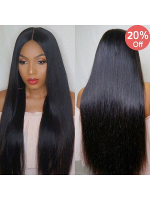 Magic Love Hair 300% Density Pre Plucked Human Hair  Straight Closure Wig Made By Bundles And Closure/Frontal (MAGIC0189)