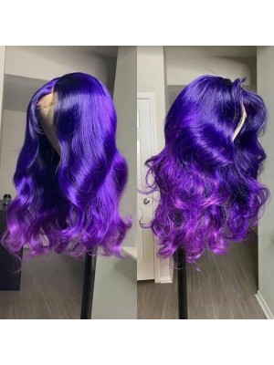 Magic Love Human Virgin Hair Ombre Purple Pre Plucked Lace Front Wig And Full Lace Wig For Black Woman Free Shipping (MAGIC0514)