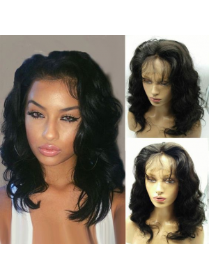 Magic Love Human Virgin Hair Bob Wavy Pre Plucked Lace Front &Full Lace Wig For Black Woman Free Shipping(Magic0331)