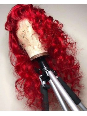 Magic Love Human Virgin Hair Ombre Red Pre Plucked Lace Front Wig And Full Lace Wig For Black Woman Free Shipping (MAGIC0294)