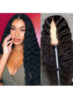 Magic Love Human Virgin Hair Wavy Pre Plucked Lace Wig For Black Woman Free Shipping(Magic0240)