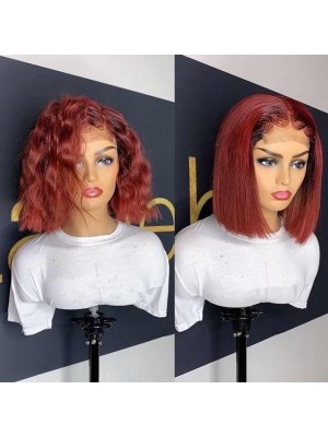 Magic Love Pre Plucked Factory Stock  Burgundy Ombre 1B 99J Human Hair Bob wigs (MAGIC0113)