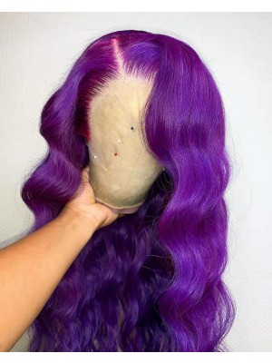 Magic Love Pre Plucked Purple Color Lace Front Wig And Full Lace Wig Factory Stock Human Hair wigs (MAGIC0344)