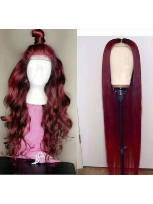 Magic Love Pre Plucked Factory Stock Burgundy Color 99J Human Hair wigs (MAGIC0111)