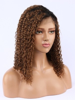 Magic Love Human Virgin Hair Ombre Curl  1b/27 Pre Plucked Lace Front Wig And Full Lace Wig For Black Woman Free Shipping (MAGIC0133)