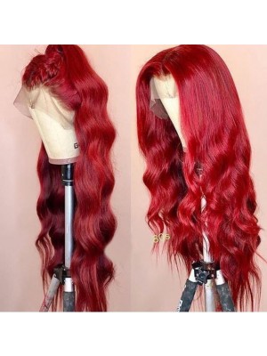 Magic Love Human Virgin Hair Red Pre Plucked Lace Front Wig And Full Lace Wig For Black Woman Free Shipping (MAGIC0352)