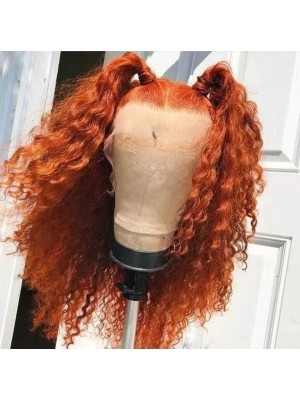 Magic Love Human Virgin Hair Deep Curl Orange Pre Plucked Lace Front Wig &Full Lace wig For Black Woman Free Shipping(Magic0182)