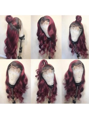 Magic Love Pre Plucked Factory Stock Burgundy Color 1B 99J Wave Human Hair wigs (MAGIC0227)