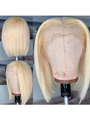 Magic Love Human Unprocessed Human Virgin Pre Plucked Bob Blonde Lace Wigs(MAGIC0101)