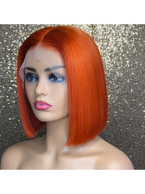 Magic Love Pre Plucked Lace Front Wig And Full Lace Wig  BOB STRAIGHT Orange Color Human Hair wigs (MAGIC0100)