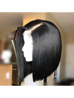 Magic Love Human Unprocessed Human Virgin Pre Plucked  Lace front Bob Wigs(MAGIC015)