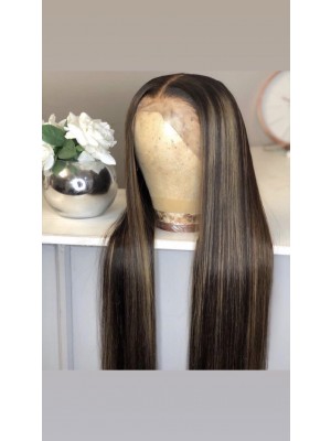 Magic Love Human Virgin Hair Highlight Brown  Pre Plucked Lace Front Wig And Full Lace Wig For Black Woman Free Shipping (MAGIC0330)