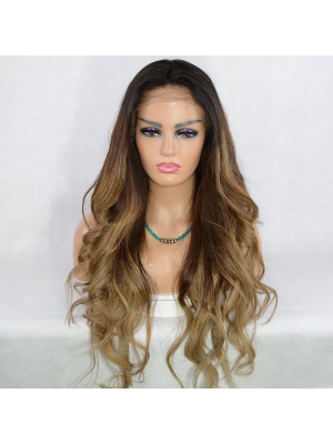 Magic Love Human Virgin Hair Ombre Color Pre Plucked Lace Front Wig And Full Lace Wig For Black Woman Free Shipping (MAGIC0253)