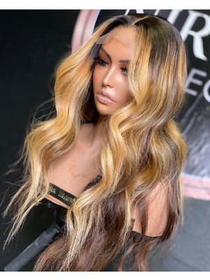 Magic Love Human Virgin Hair High Light 1b/27 Pre Plucked Lace Front Wig And Full Lace Wig For Black Woman Free Shipping (MAGIC0544)