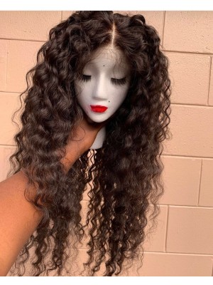 Magic Love Human Virgin Hair Pre Plucked Natural Color 13x6 Lace Front Wig For Black Woman Free Shipping(Magic0393)