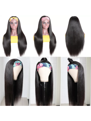 Headband Wig Human Hair Brazilian Straight Human Hair Wigs For Women Glueless  Free Shipping(MAGIC0545)
