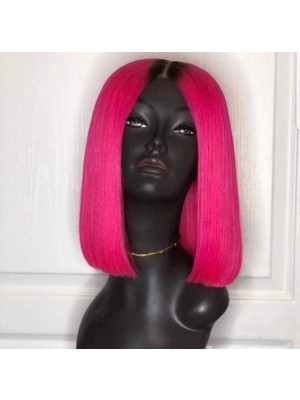 Magic Love Human Virgin Hair Ombre1B/Red Pre Plucked Lace Front Wig And Full Lace Wig For Black Woman Free Shipping (MAGIC0375)