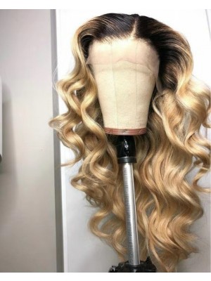 Magic Love Human Virgin Hair Ombre Color Pre Plucked Lace Front Wig And Full Lace Wig For Black Woman Free Shipping (MAGIC0318)