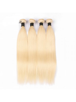 Magic Love 4 Bundles With(or not) Closure/Frontal 613 Color Brazilian Virgin Human Hair Pure Blonde Hair Straight Hair Wefts(magic090)