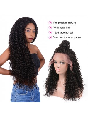 Magic Love Human Virgin Hair Kinky Curl Pre Plucked Lace Wigs For Black Woman Free Shipping(Magic005)