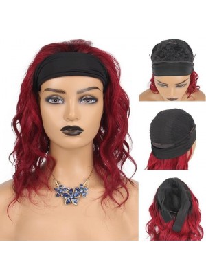 99J Burgundy Headband Wig Human Hair Brazilian Straight Human Hair Wigs For Women Glueless Free Shipping(MAGIC0546)